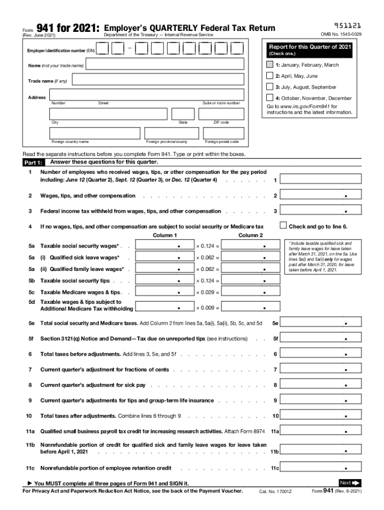  Federal Tax Return Schedule C Form 941 Instructions 2021